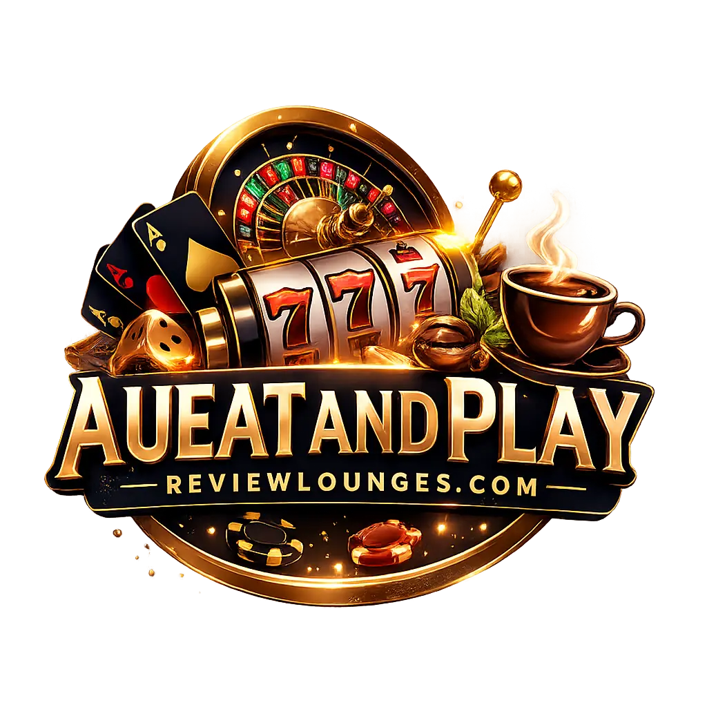 aueatandplayreviewlounges.com food‑first icon