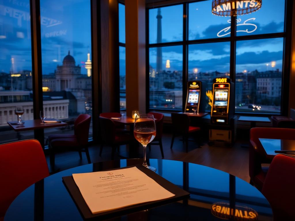 Melbourne lounge with bar and slot machines